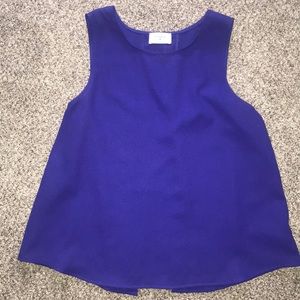 Royal blue, open back Everly tank